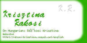 krisztina rakosi business card